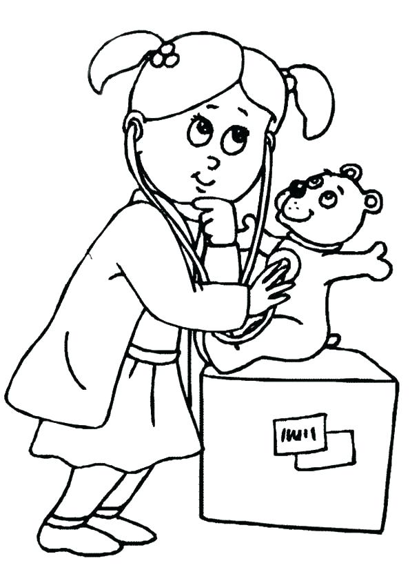 595x842 Doctor Coloring Pages Doctor Tools Coloring Page Doctor Coloring