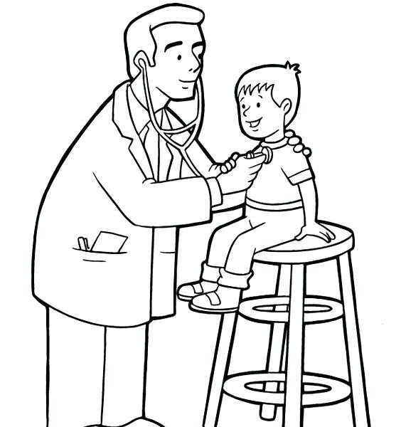564x600 Doctor Coloring Pages Coloring Page Doctor Jobs Printable Coloring
