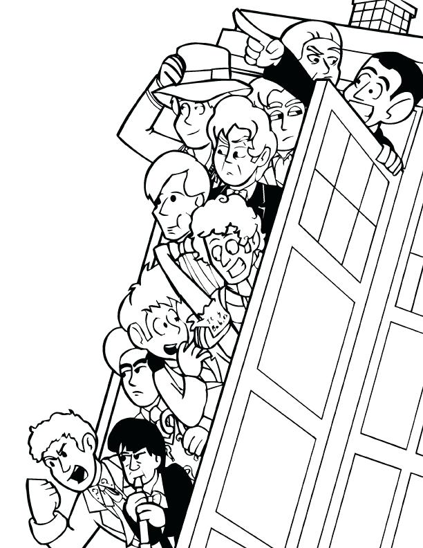 612x792 Colorear Tardis