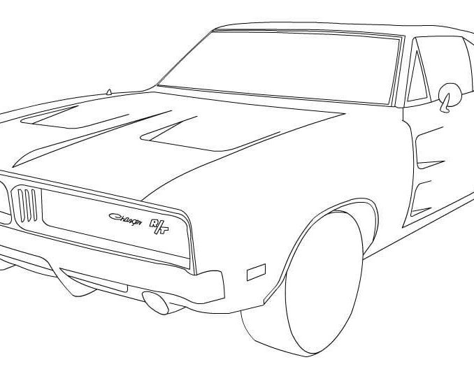 678x538 Chargers Coloring Pages 1969 Dodge Charger Rt Coloring Page Free