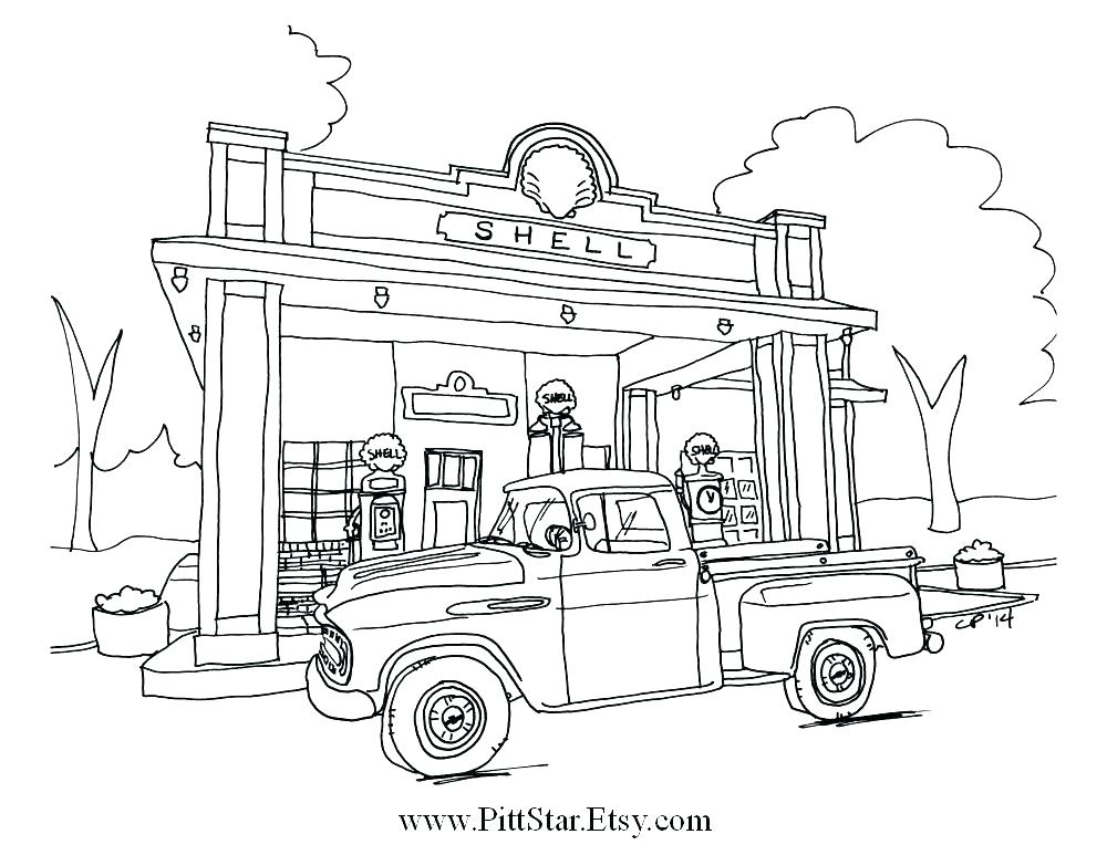 1000x773 Old Truck Coloring Pages Old Truck Coloring Pages Pickup Truck