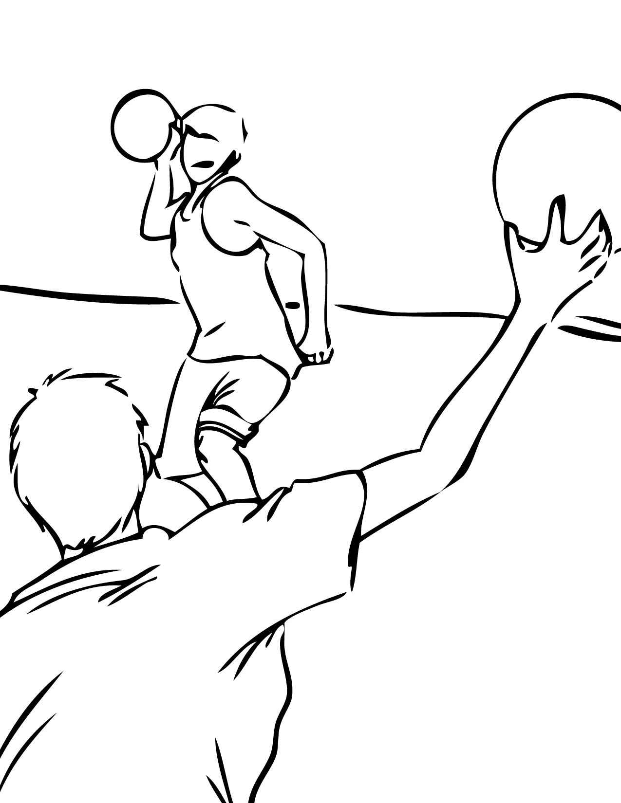 1275x1650 Dodgeball Coloring Page