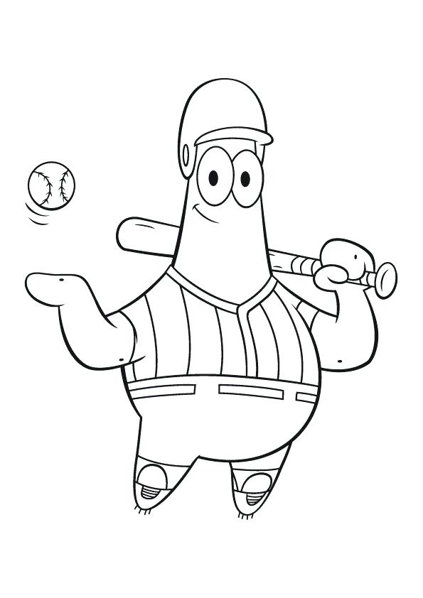 595x842 Coloring Pages For Kids Animals Dodgers Catcher Baseball Page