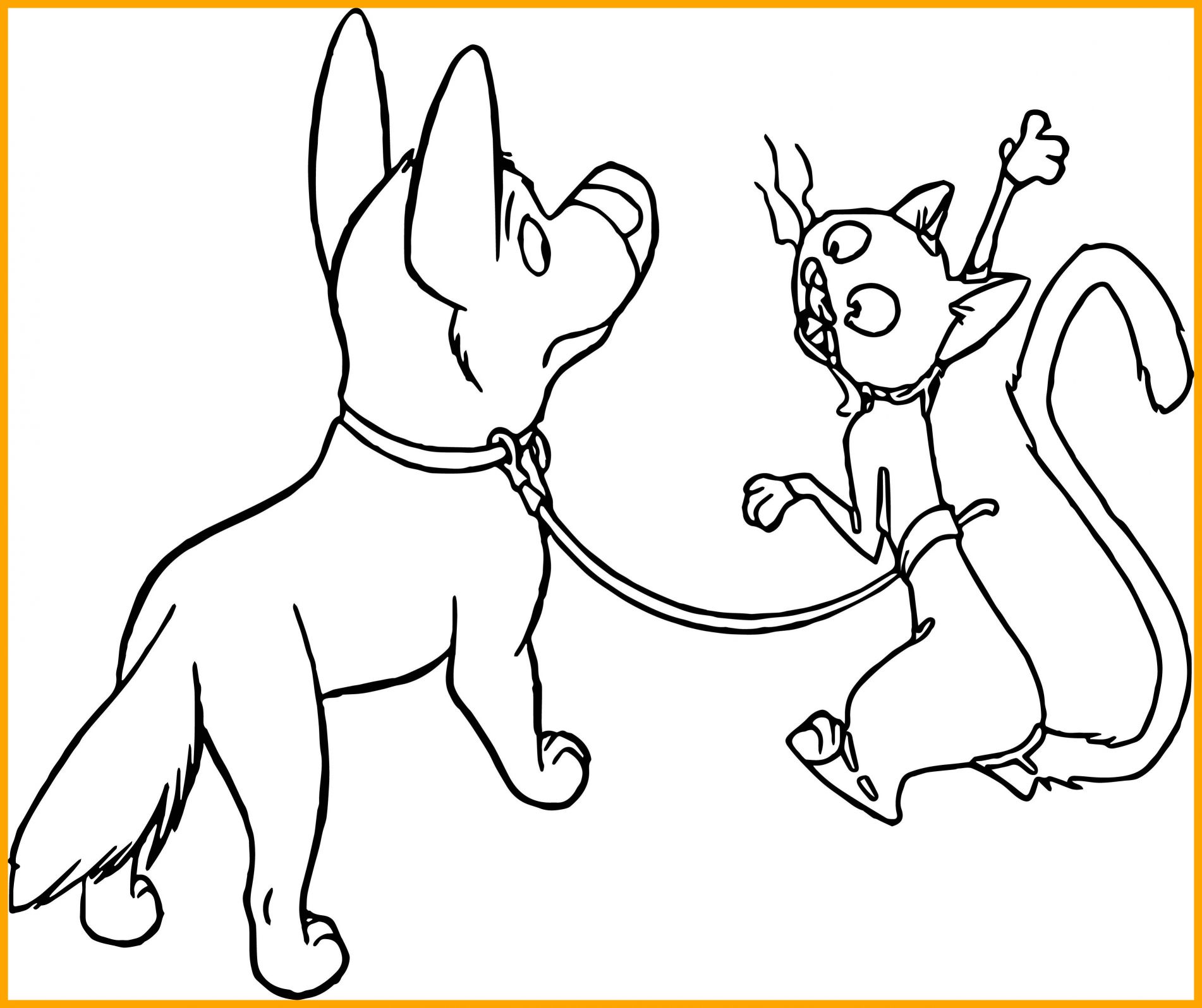 1902x1596 Dog And Cat Coloring Pages Printable
