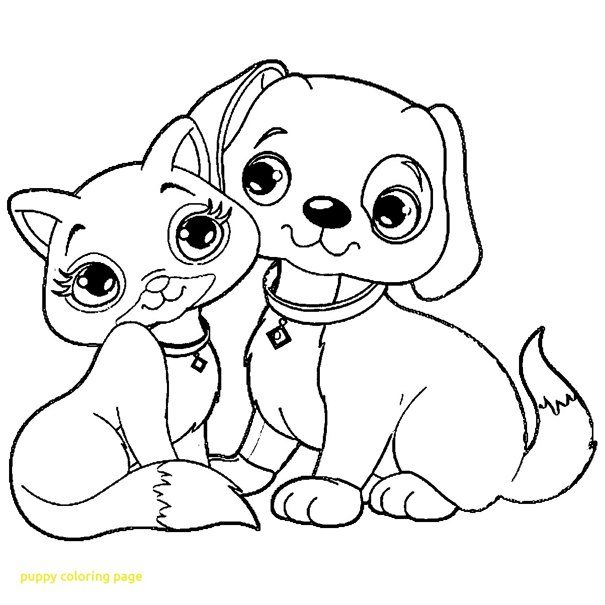Dog And Puppy Coloring Pages