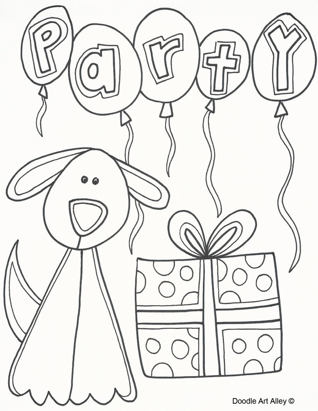 618x800 Pet Birthday Coloring Pages