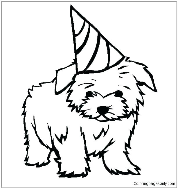 613x651 Birthday Dog Coloring Pages Devon Creamteas