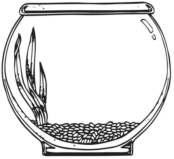 728x663 Fish Bowl Coloring Sheet Free Fish Bowl Coloring Page