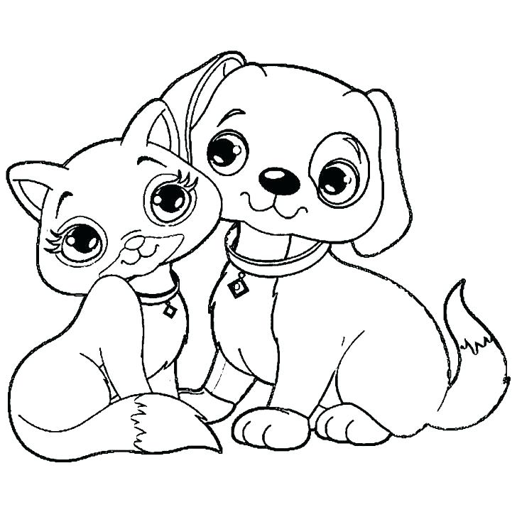 728x728 Coloring Pages Dogs Dog And Cat Coloring Pages Together