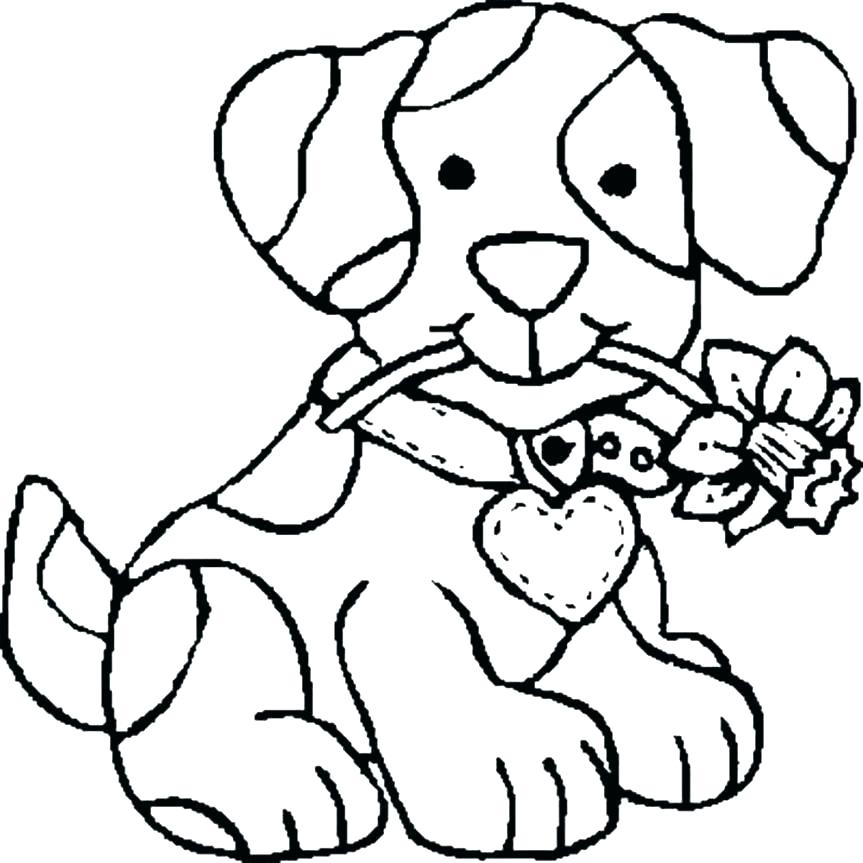 863x863 Dog Coloring Page