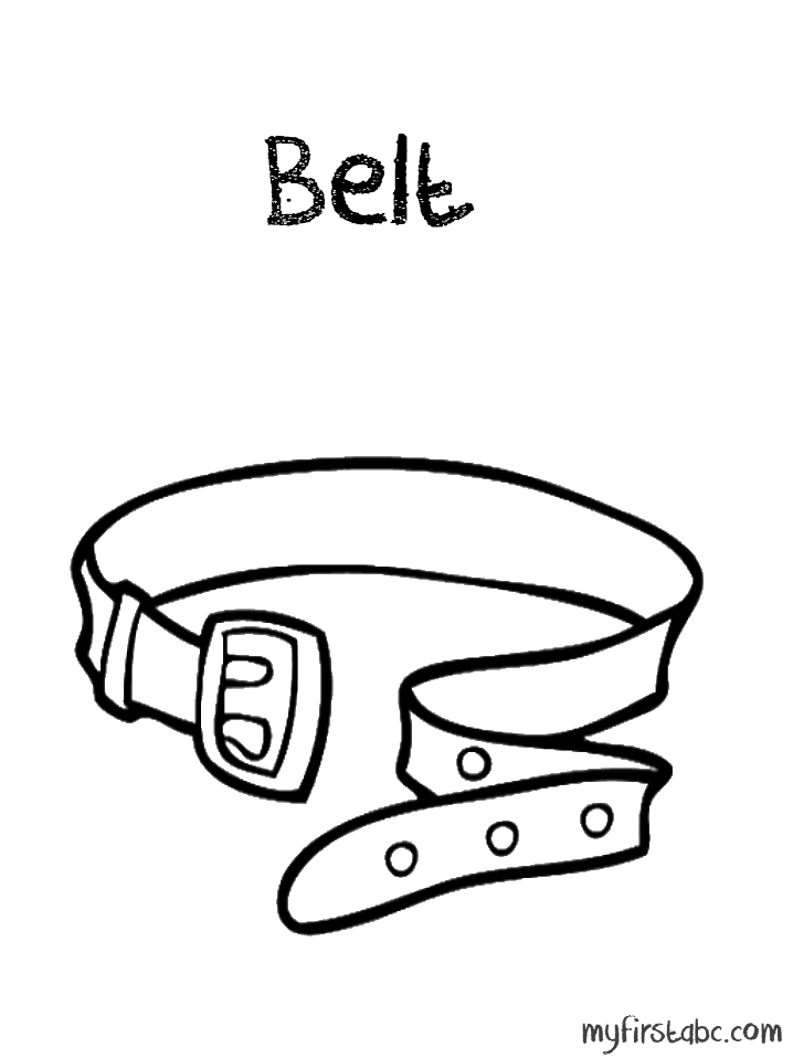 718x958 Belt Coloring Page