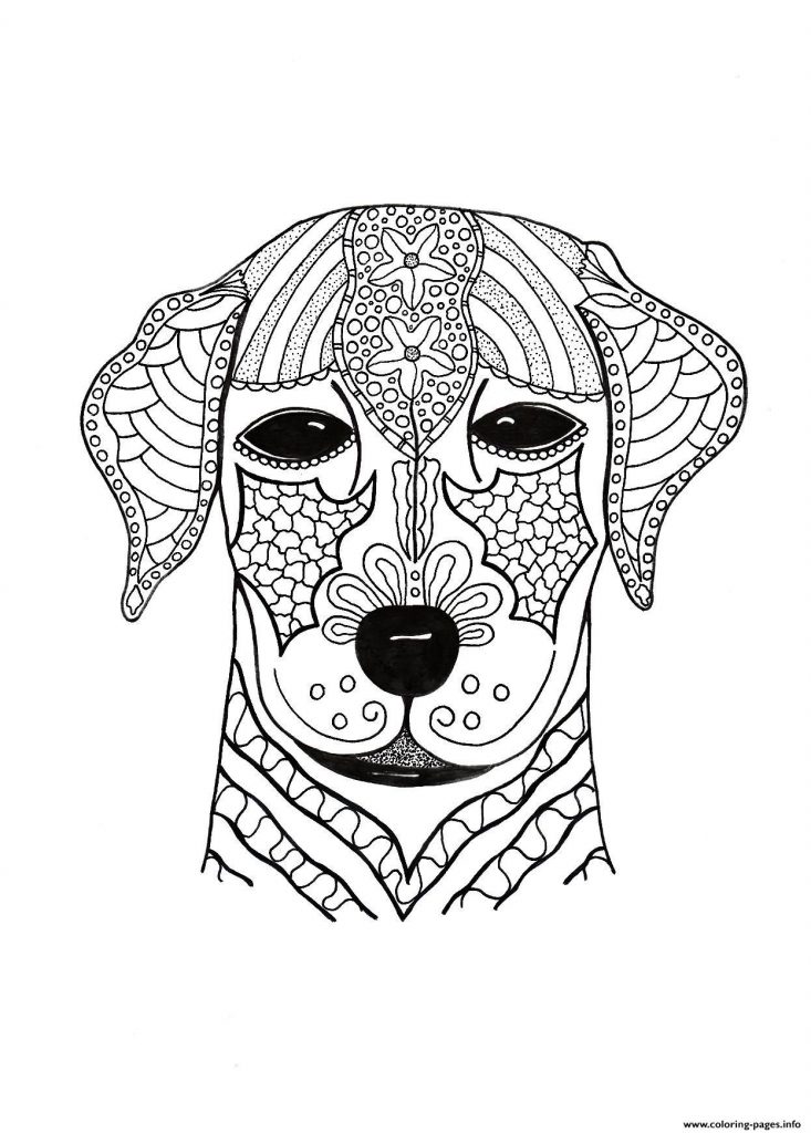 733x1024 Coloring Pages Adults Dogs