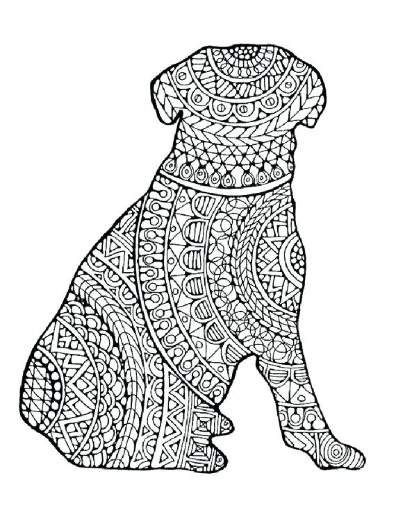 Dog Coloring Pages For Adults