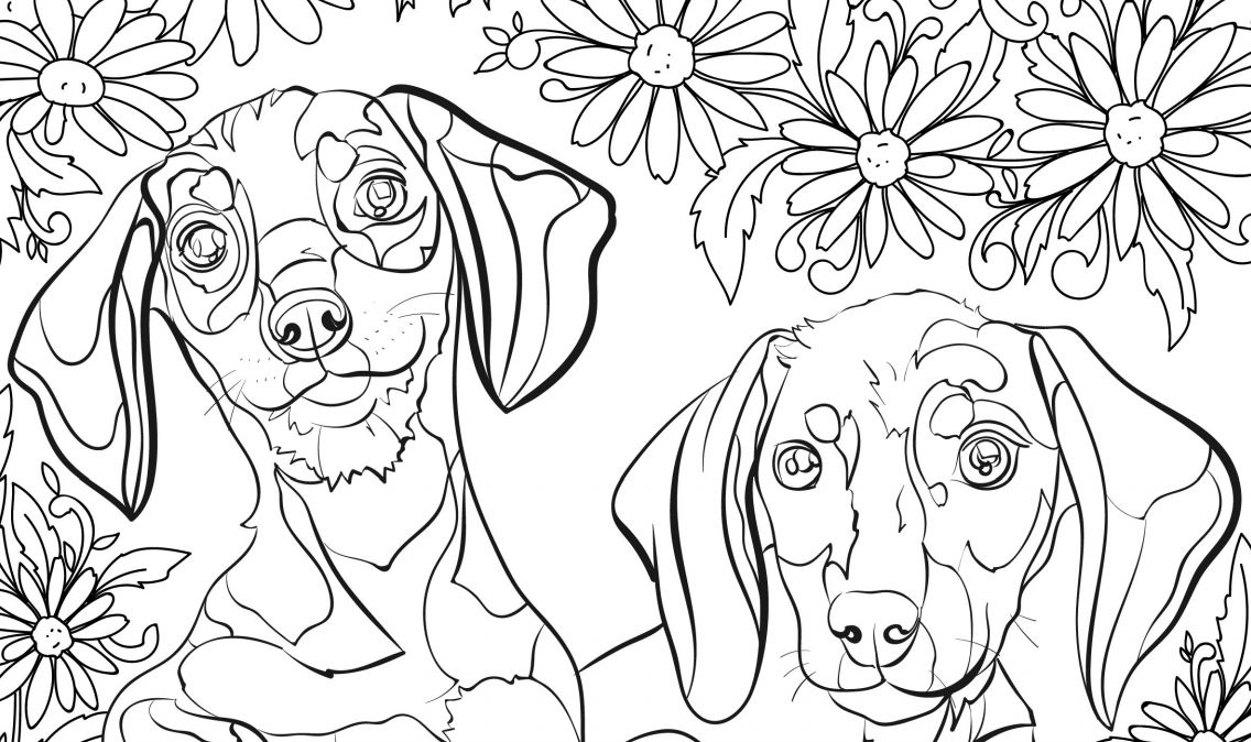 1136x674 Destress With Free Dog Coloring Pages