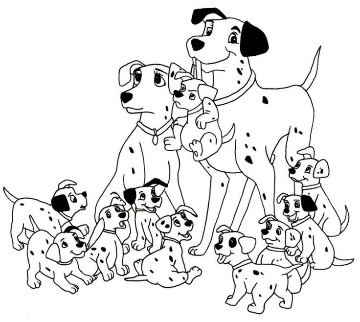 Dog Family Coloring Pages