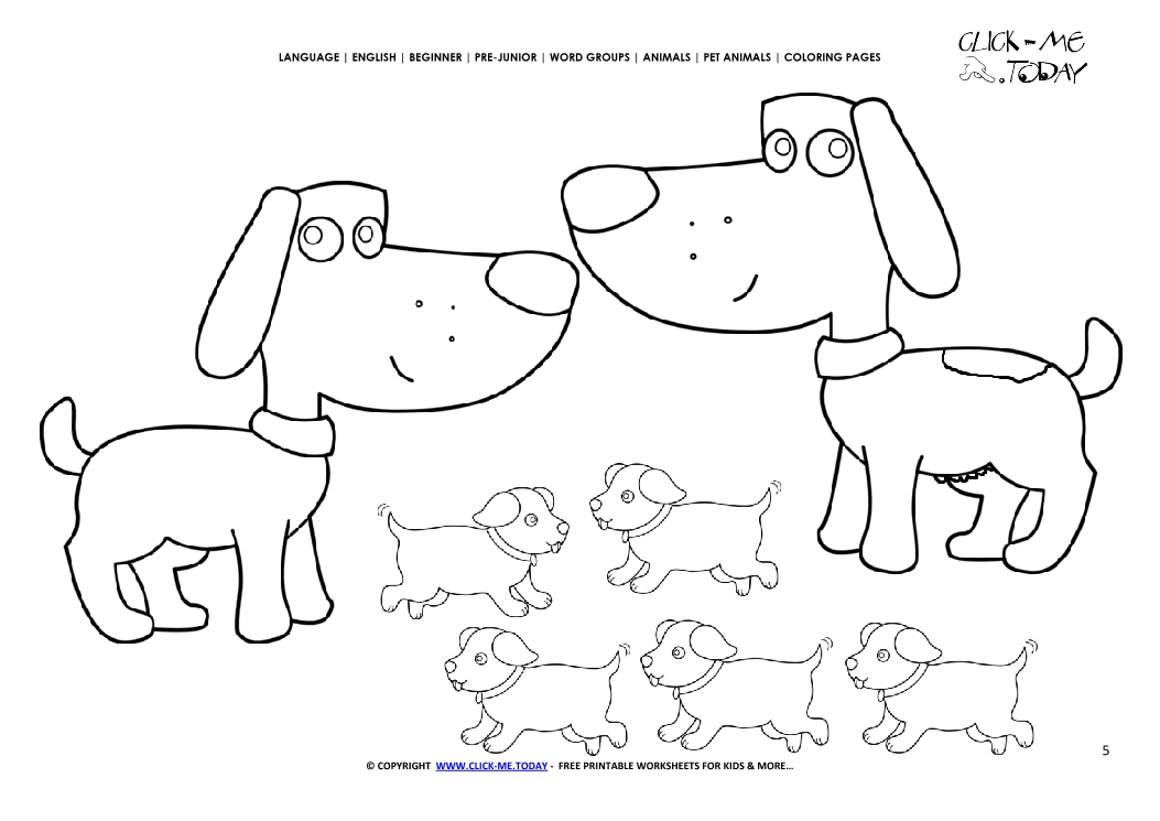 1053x745 Coloring Page Dogs