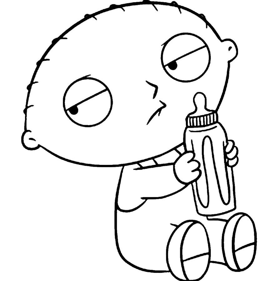 890x900 Stewie Hanging Coloring Pages For Kids Printable Free Page Family