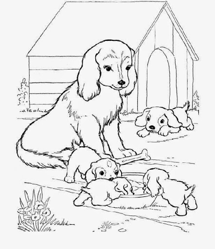 442x512 Her Dogs Colouring Pages, Dog Family Coloring Pages
