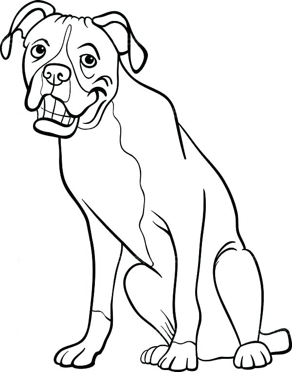 600x763 Dog Coloring Pages For Kids Staggering Printable Boxer Dog