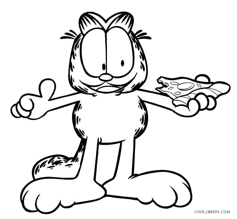 800x739 Garfield Coloring Sheets Coloring Pages Coloring Book Plus Food