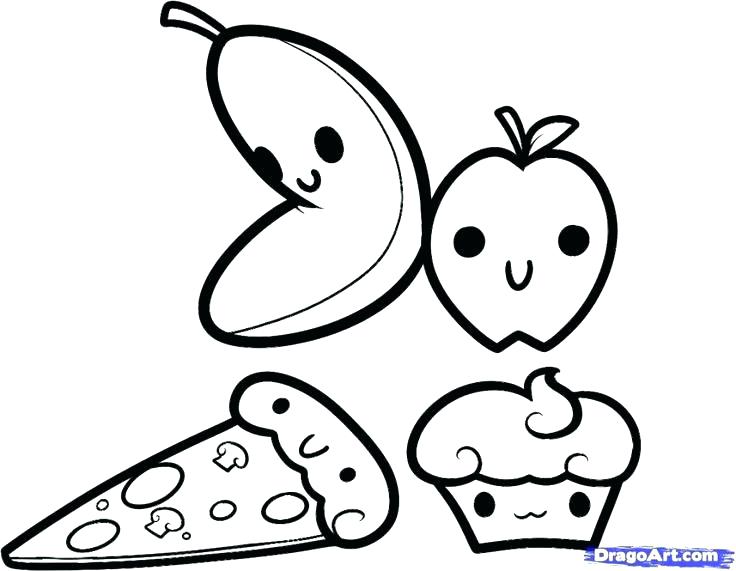 736x571 Kawaii Coloring Pages Printable Coloring Pages Cute Food Coloring