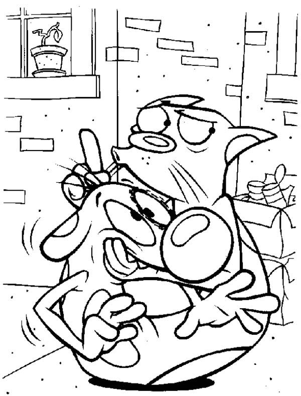 600x789 Catdog Eating Dog Food Coloring Pages Catdog Eating Dog Food