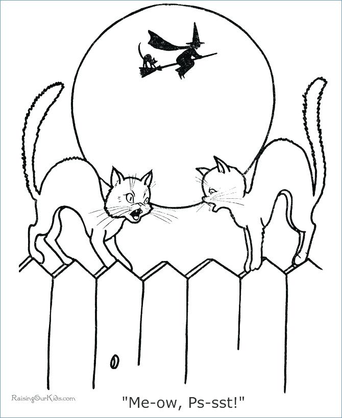 670x820 Cat And Dog Coloring Pages Halloween Coloring Pages Cats Free
