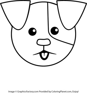 280x300 Free Puppy Head Coloring Page 3 From Coloring