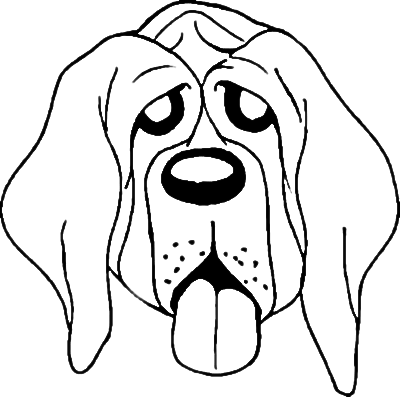 400x397 Tired Dog Coloring Page Dog Coloring Pages Org