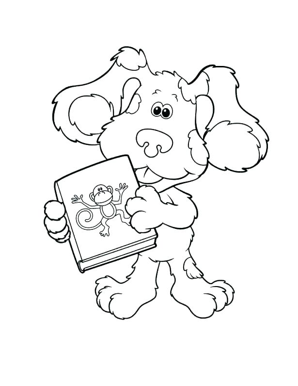 615x796 Dog Paw Print Coloring Pages Blues Clues Page Blue Medium Size