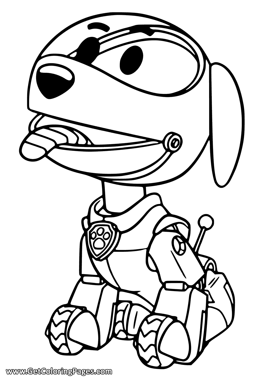1024x1449 Paw Patrol Robodog Coloring Page