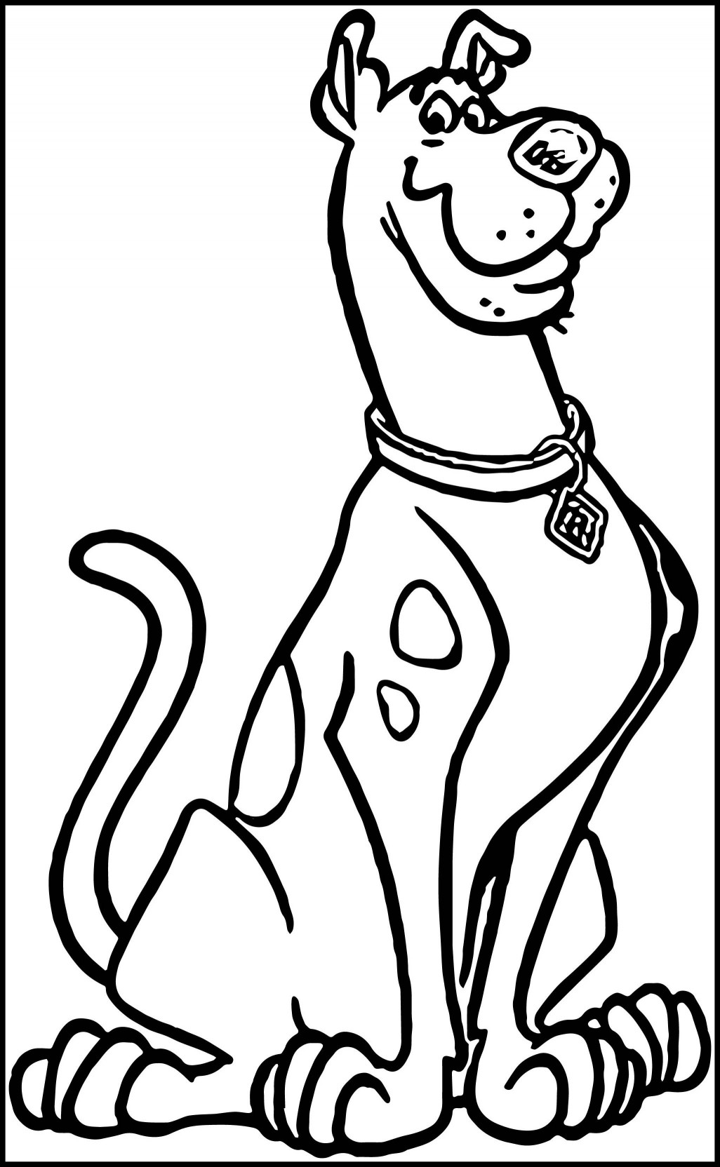 1026x1664 Appealing Dog Scooby Doo Coloring Page Wecoloringpage Of Paw Style