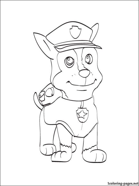 560x750 Chase Paw Patrol Coloring Page Coloring Pages Color Sheets