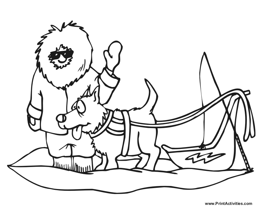864x700 Dog Sled