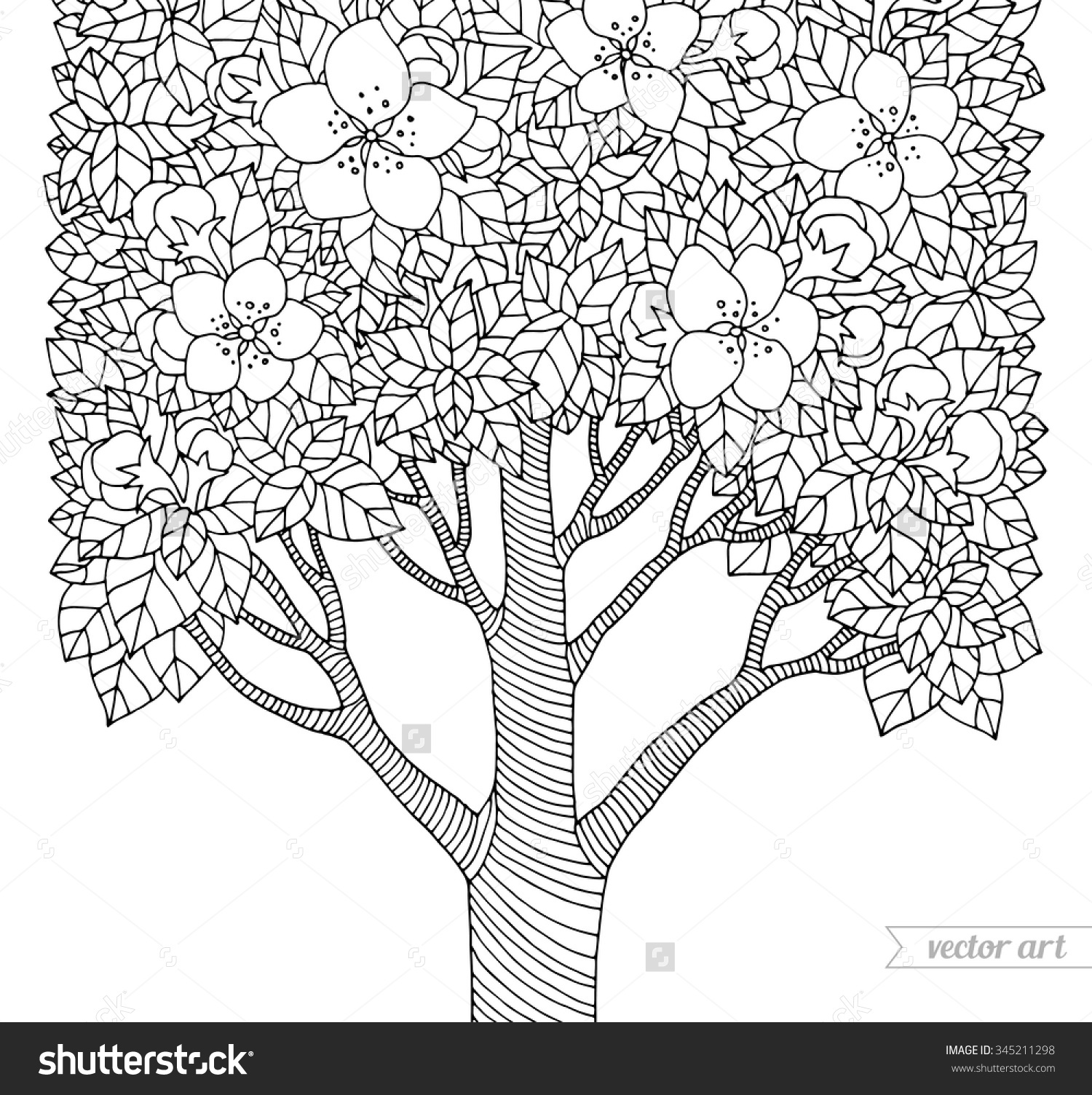 1500x1504 Coloring Pages Of Spring Trees Inspiration Flowering Dogwood Tree