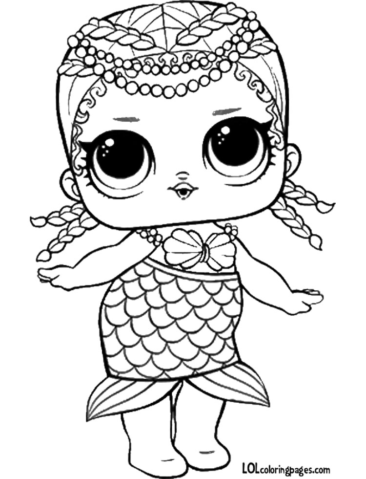 750x980 Merbaby Lol Surprise Doll Color Page Lol Surprise Doll Coloring