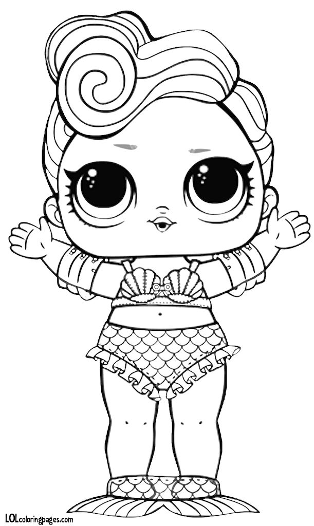 611x1024 Waves Series 3 L.o.l Surprise Doll Coloring Page Bebekler
