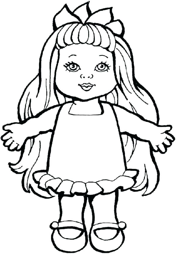 600x865 Baby Doll Coloring Pages Printable Kids Coloring Dolls Coloring