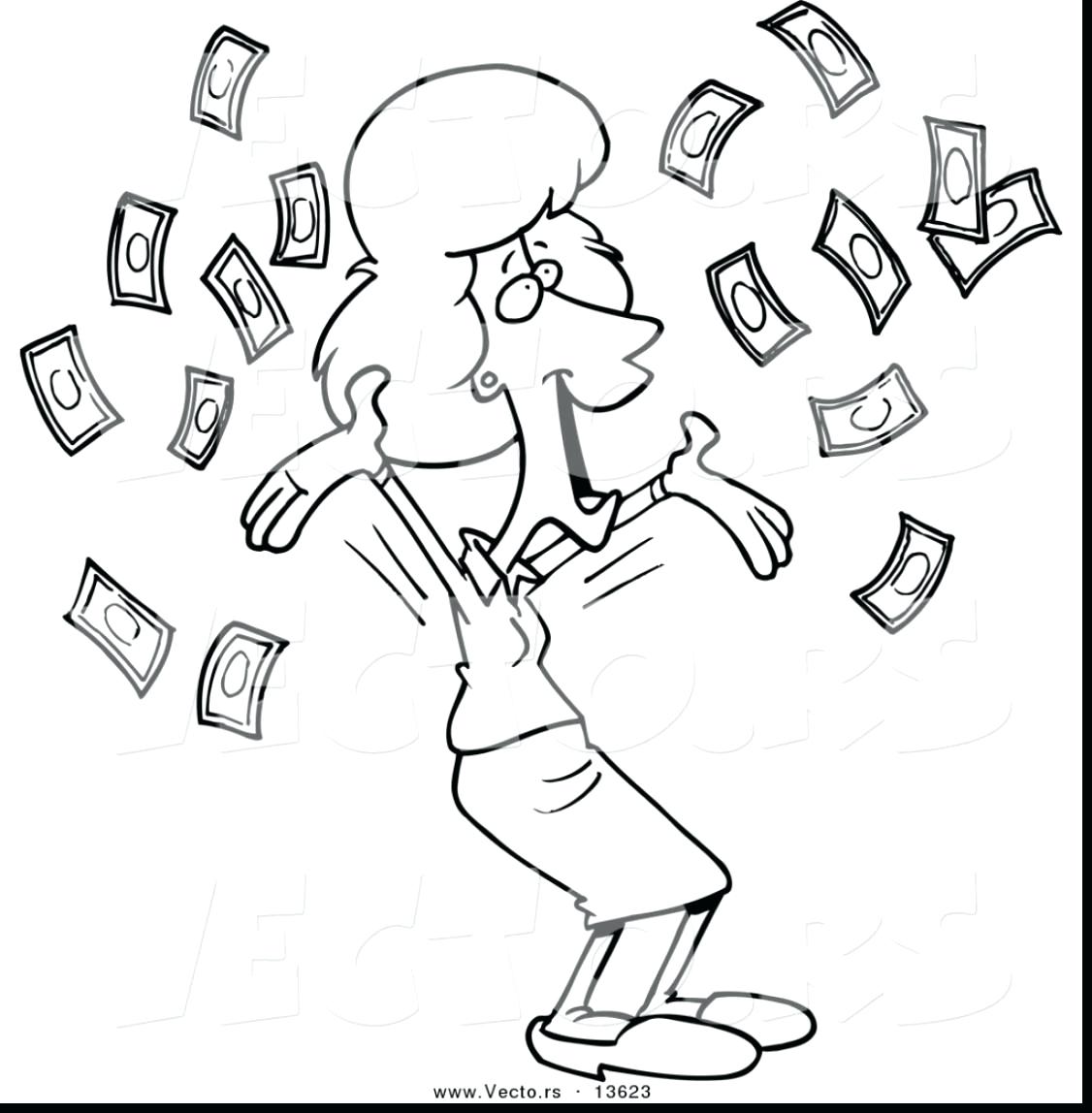 1126x1148 Coloring Pages ~ Money Coloring Pages Vector Of A Cartoon Broke