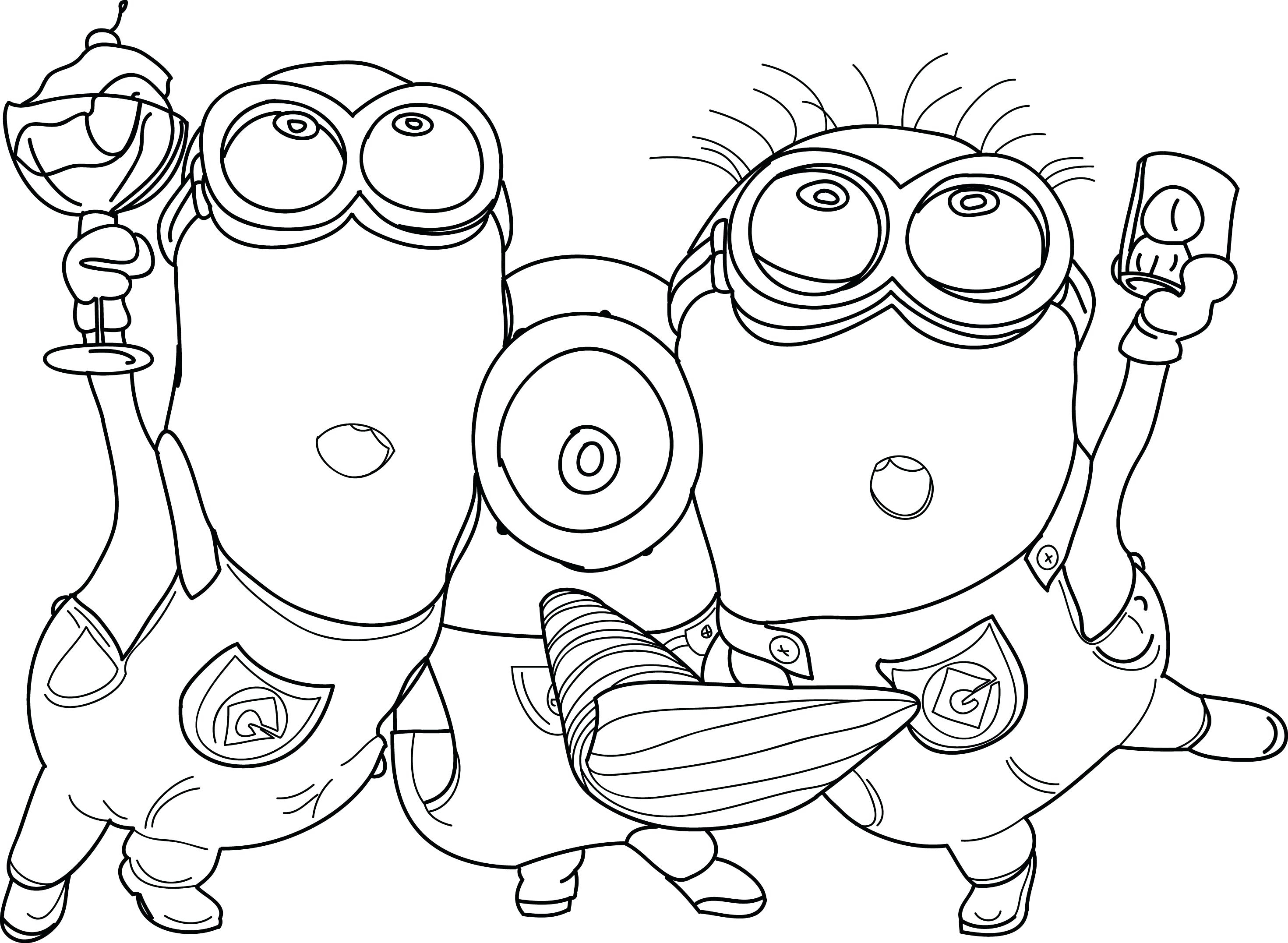 2941x2153 Awesome Despicable Me 3 Minion Coloring Page Color Pages The