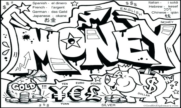 618x371 Coloring Pages Of Money Money Coloring Sheets Money Coloring Pages