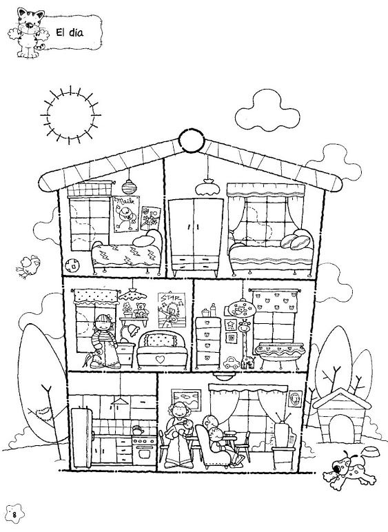 Dollhouse Coloring Pages