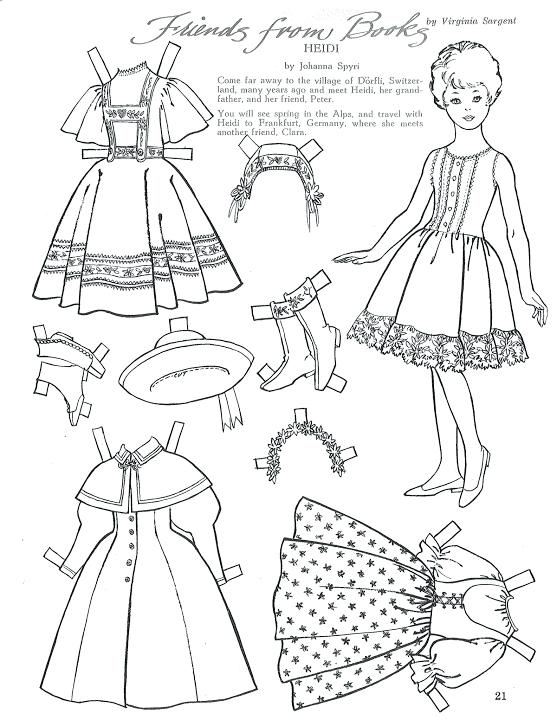 557x720 Vintage Dolly Dingle Paper Dolls School Kids Printable Coloring