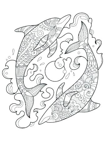 337x450 Dolphin Coloring Pages Free Dolphin Coloring Book In Addition