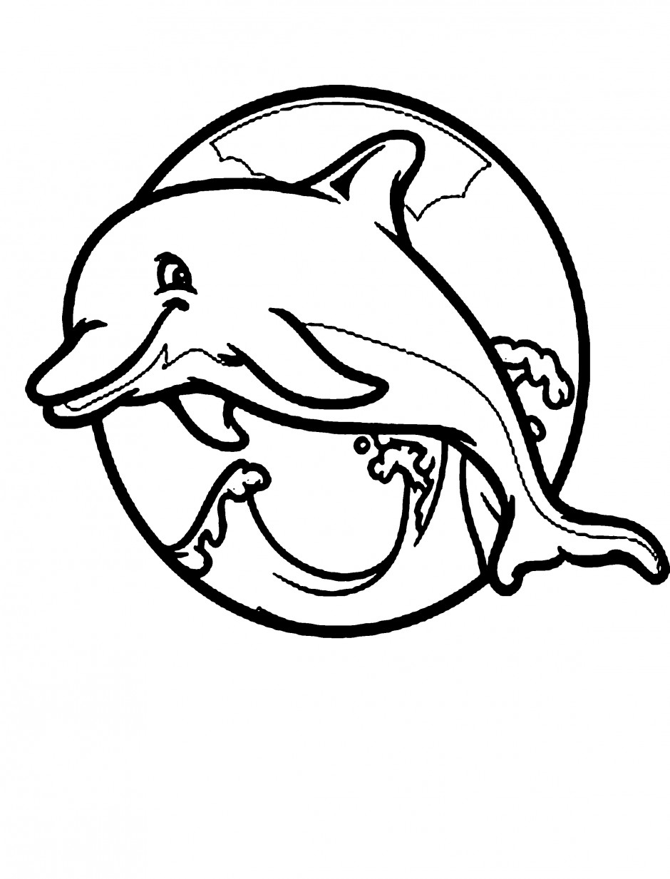 Dolphin Coloring Pages For Kids
