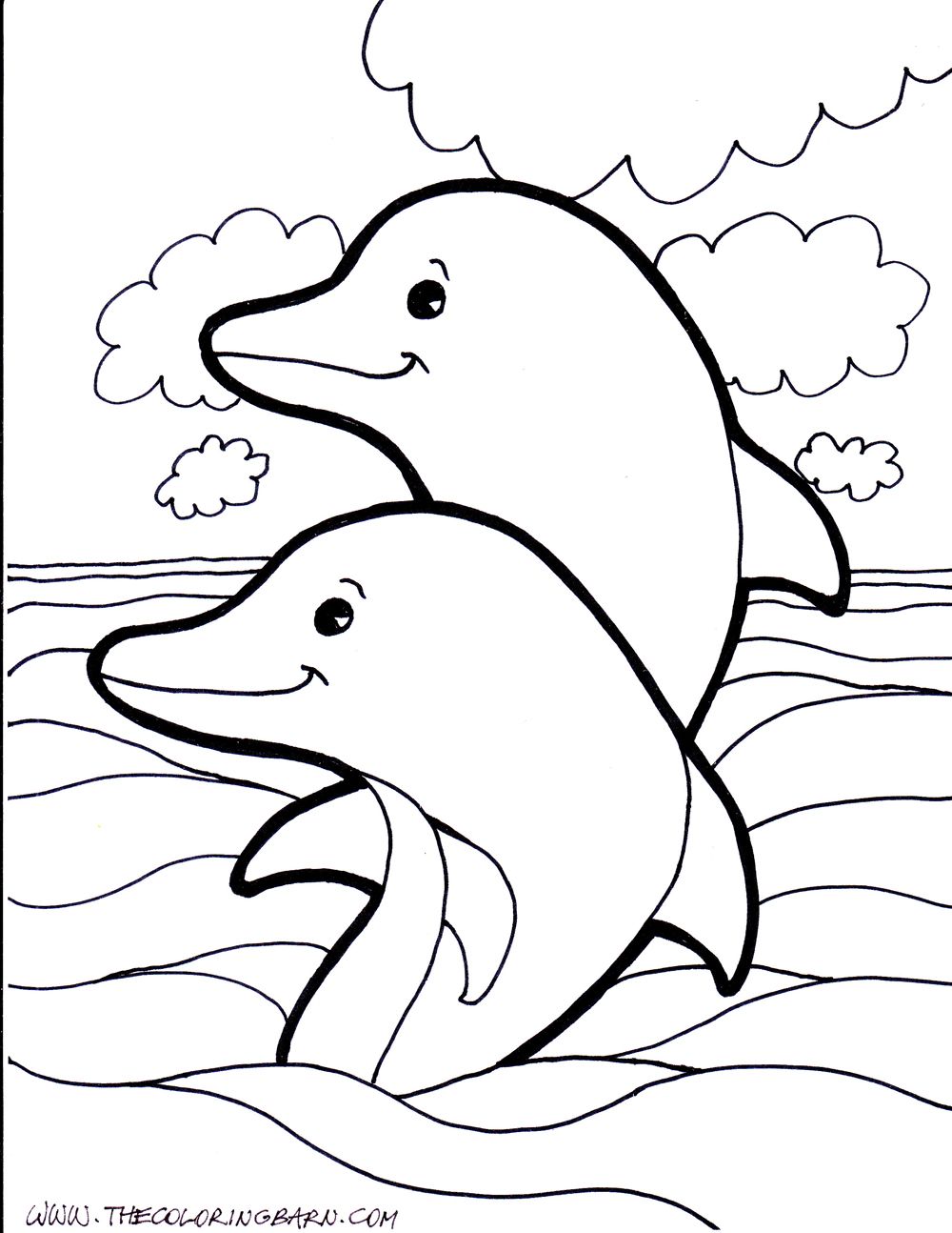 1000x1294 Dolphins Coloring Pages