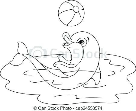450x368 Dolphins Coloring Pages Cute Dolphin Coloring Pages Playful