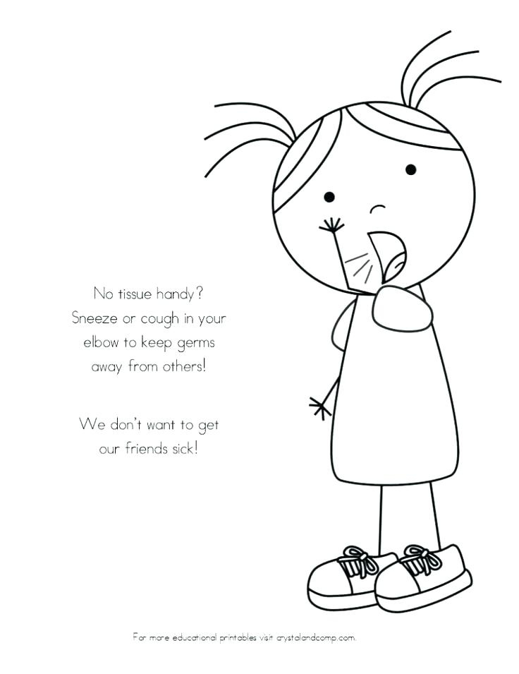 736x955 Cartoon Germs Coloring Pages