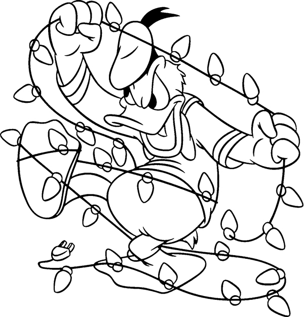 600x626 Donald Navidad Para Colorear, Pintar E Imprimir