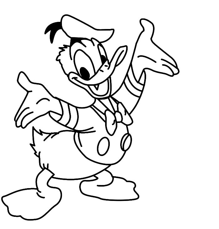 700x734 Donald Duck Coloring Pages To Print